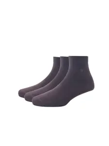 Louis Philippe Mens Brown Pack of 3 Cotton Full Length Socks
