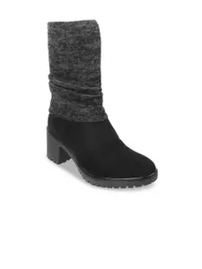 Mochi Black Block Heeled Boots