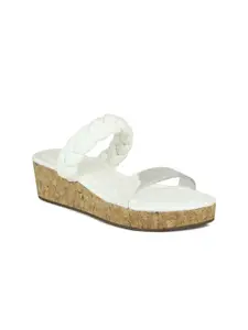 Inc 5 White Wedge Sandals