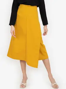 ZALORA BASICS Mustard High Waist Wrap Skirt