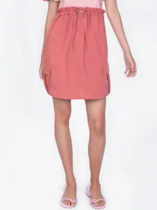 ZALORA BASICS Women Pink Solid Straight Skirt