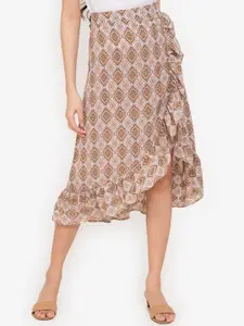 ZALORA BASICS Women Multi Ruffle Hem Asymmetric Skirt