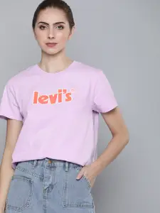 Levis Crew Round Neck Brand Logo Printed Pure Cotton T-shirt
