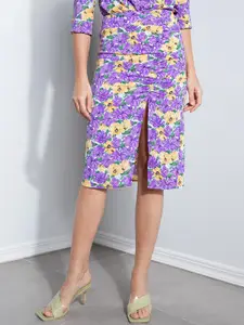 ZALORA OCCASION Woman Multicolour Side Slit Skirt
