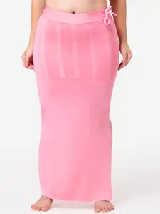 Dermawear Women Pink Solid Saree Shapewear