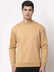 Style Quotient Men Beige Cotton Sweatshirt