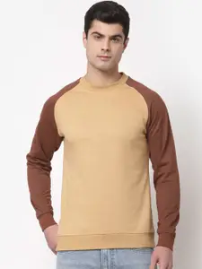 Style Quotient Men Beige Cotton Sweatshirt