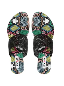 Zyla Black Wedge Sandals