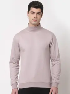 Style Quotient Men Purple Solid Sweatshirt