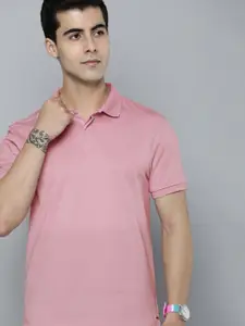 Levis Men Purple Polo Collar Pure Cotton T-shirt
