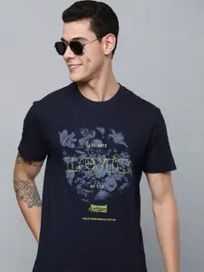 Levis Men Blue Printed T-shirt