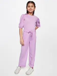 AND Girls Purple Top with Trousers