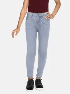 AND Girls Blue Skinny Fit Mid-Rise Clean Look Light Fade Stretchable Jeans