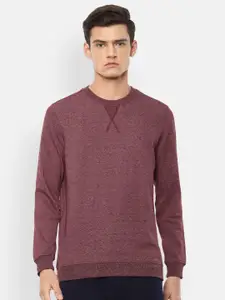 V Dot Men Maroon Sweatshirt