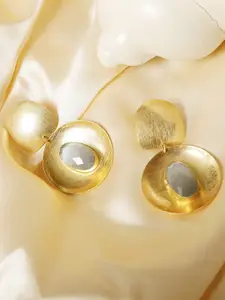 XAGO Grey & Gold Contemporary Drop Earrings