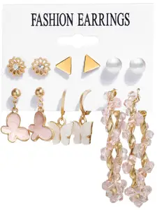 Vembley Gold-Toned Circular Studs Earrings