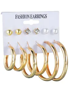 Vembley Set Of 6 Gold-Plated Earrings