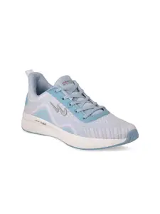 Campus Women White & Blue Mesh Running Shoes