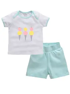 My Milestones Printed Pure Cotton T Shirt with Shorts