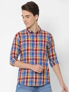 Pepe Jeans Men Red Checked Casual Shirt
