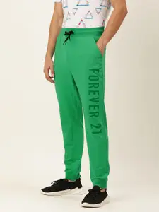 FOREVER 21 Green Printed Active Sport Joggers Track Pant