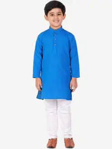 Pro-Ethic STYLE DEVELOPER Boys Turquoise Blue Kurta with Pyjamas