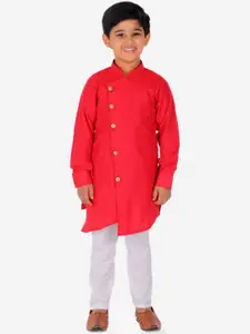 Pro-Ethic STYLE DEVELOPER Boys Red & White Kurta with Pyjamas
