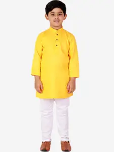 Pro-Ethic STYLE DEVELOPER Boys Yellow Kurta with Pyjamas