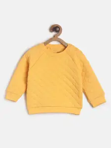 MINI KLUB Boys Yellow Checked Sweatshirt