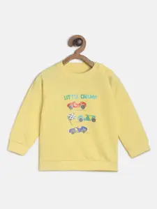 MINI KLUB Boys Yellow Printed Sweatshirt