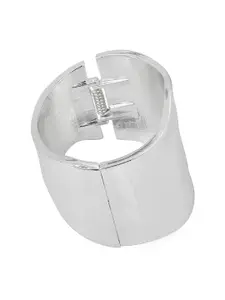 Tistabene Women Silver-Toned Openable Cuff Bracelet