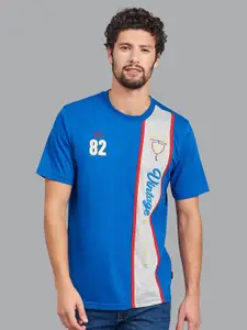 Beverly Hills Polo Club Men Blue Printed T-shirt