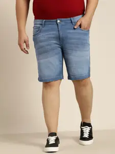 Sztori Men Plus Size Blue Denim Shorts