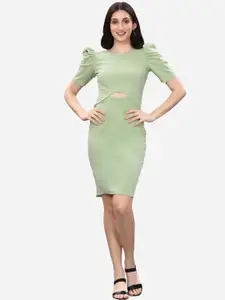 Selvia Green Sheath Dress