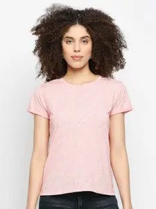 Pepe Jeans Women Peach T-shirt With Mask