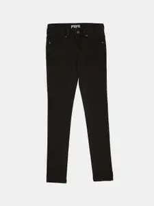 Pepe Jeans Girls Black Skinny Fit Stretchable Jeans
