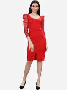 Selvia Red Sheath Dress