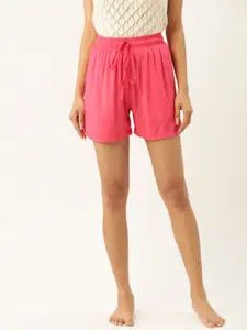 ETC Women Peach-Coloured Lounge Shorts