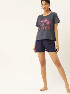 ETC Women Blue Lounge Shorts