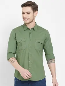 Pepe Jeans Men Green Casual Shirt