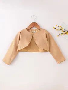 A Little Fable Girls Gold-Toned Party Crop Shrug