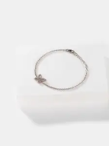 SHAYA Women Silver-Toned Silver Wraparound Bracelet