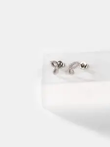 SHAYA Silver-Toned Contemporary Ear Cuff Earrings