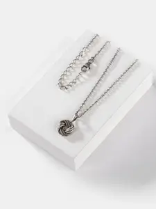SHAYA Women Silver-Toned Pendent Necklace
