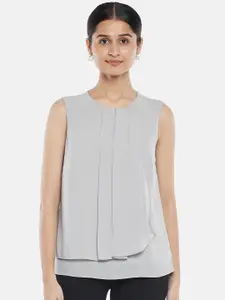 Annabelle by Pantaloons Grey Sleeveless Top