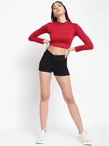 Belliskey Women Black Denim Shorts