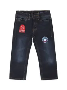 Allen Solly Junior Boys Navy Blue Skinny Fit Light Fade Jeans