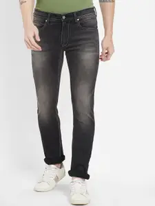 Pepe Jeans Men Black Slim Fit Low Distress Heavy Fade Stretchable Jeans