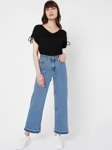 Vero Moda Women Blue Straight Fit High-Rise Jeans