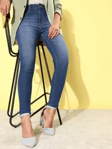 Roadster Women Classy Blue High-Rise Super Skinny Fit Stretchable Jeans